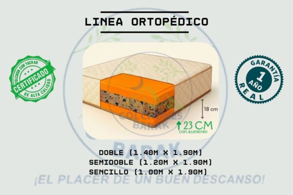 Colchón Barak Línea Ortopédico