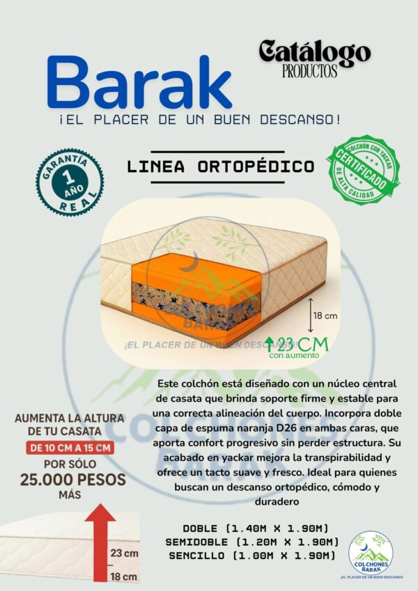 Colchón Barak Línea Ortopédico